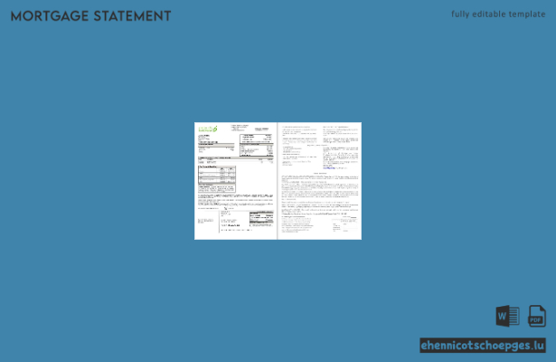 Pakistan UBL Hypothekenabrechnung in Word- und PDF-Formaten – Beispielvorschau